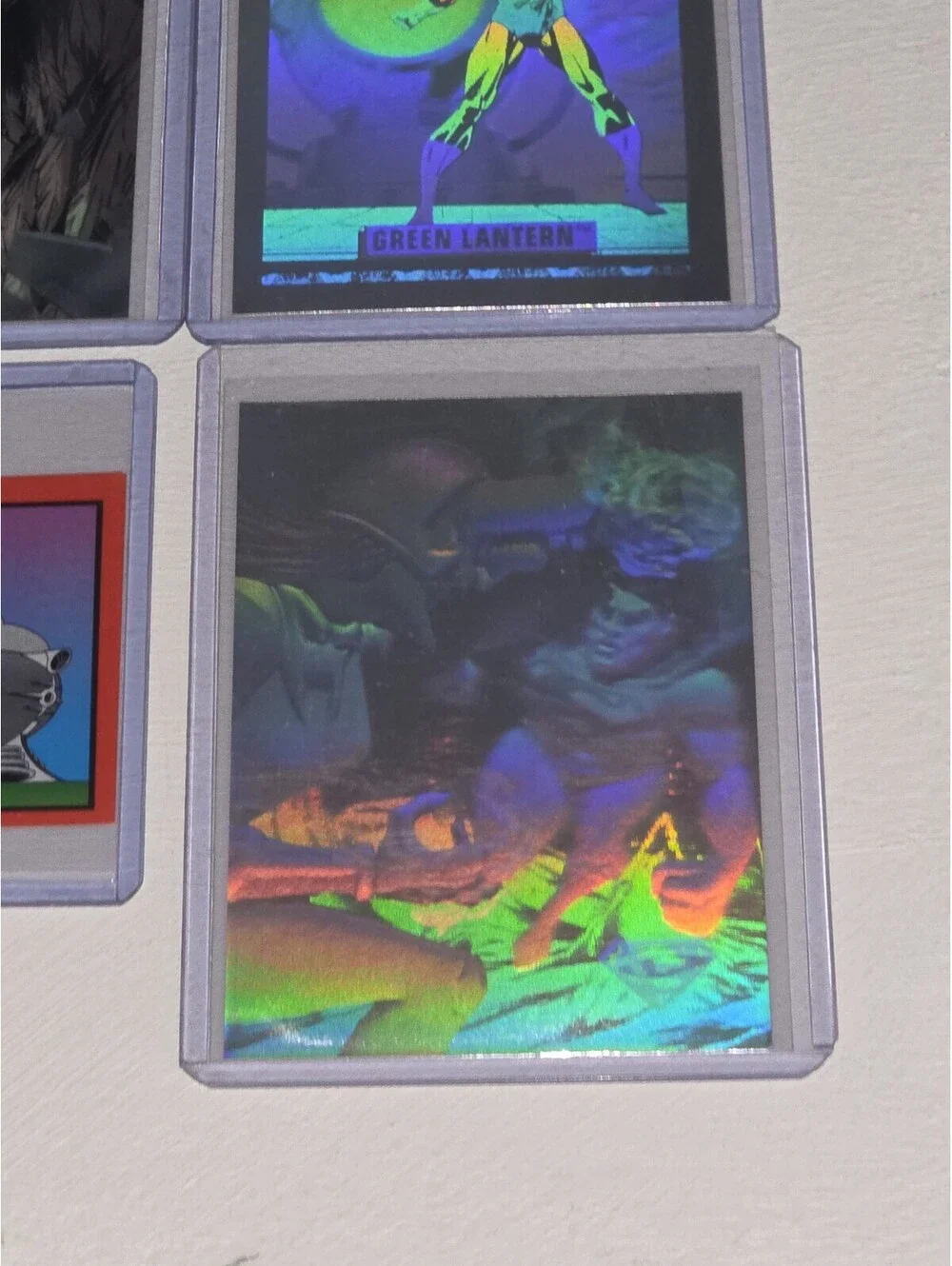 20 Card Lot DC Heroes Flash Superman Wonder Woman Hard Hitters Holos Brilliants